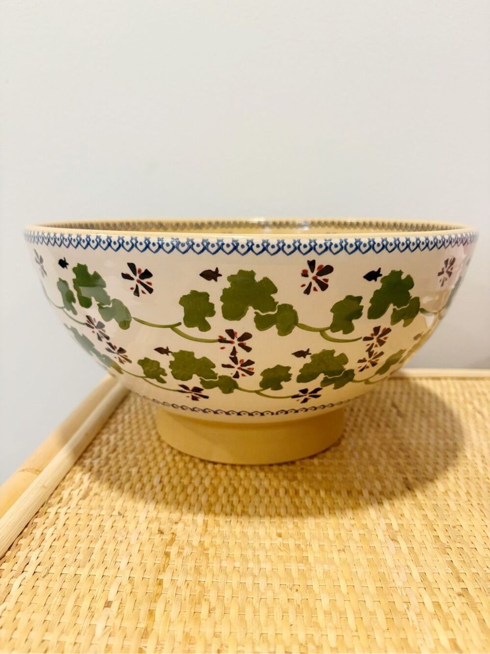 VTG Nicholas Mosse Pottery Large Clover Bowl Handmade Ireland